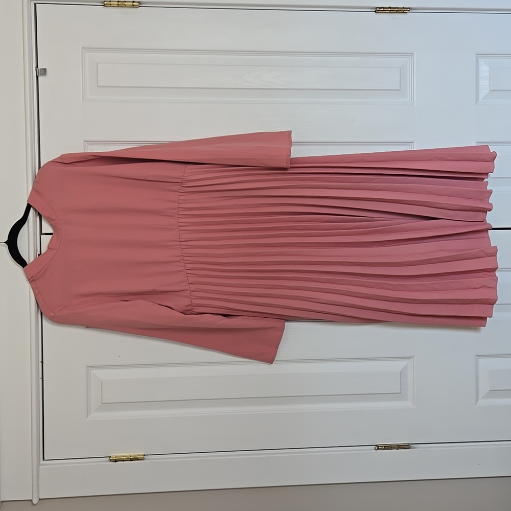 Pleated Mauve/Pink Maternity Dress Asos Maternity Size 14